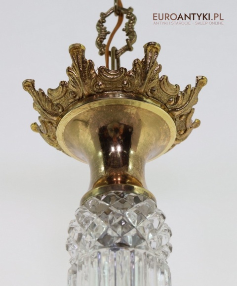 klasyczny zwis kryształowy retro z epoki