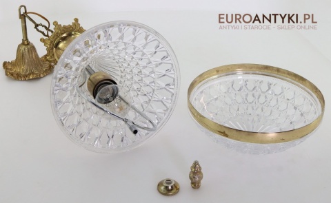 antyczne oświetlenie kryształowe vintage