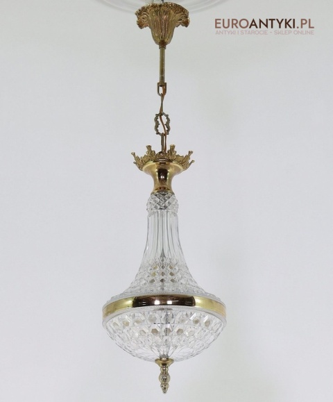 oświetlenie pałacowe kryształowe z mosiądzu