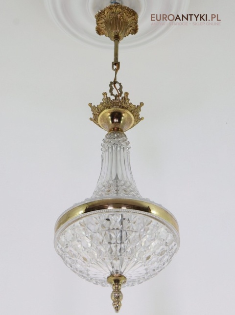 kryształowa lampa do salonu vintage