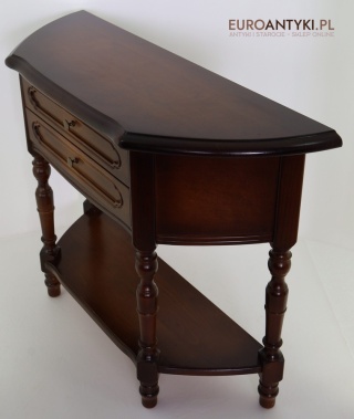 Retro komoda – klasyczna konsolka z litego drewna, druga połowa XX wieku