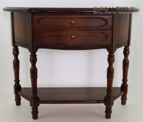 elegancka konsolka półokrągła vintage