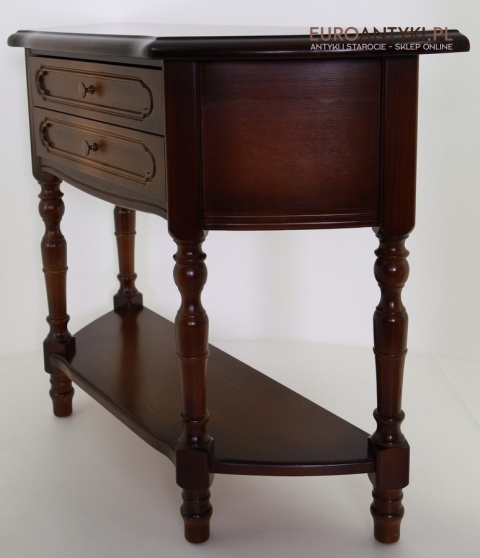 elegancka konsolka półokrągła retro