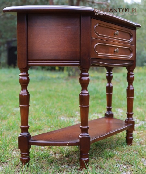 konsolka drewniana retro z szufladami