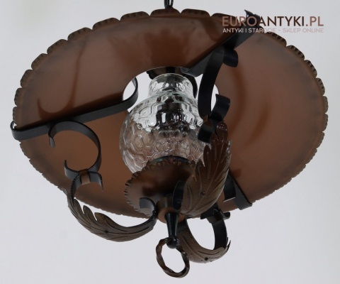 metalowa lampa sufitowa wisząca rustykalna vintage