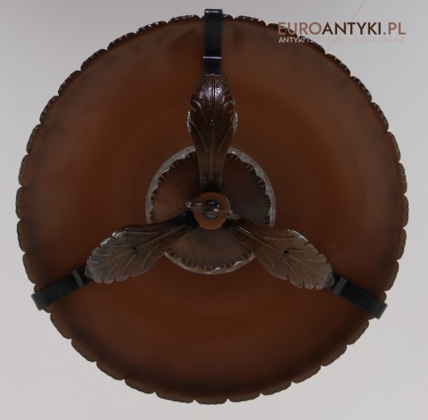 okrągła lampa wisząca rustykalna