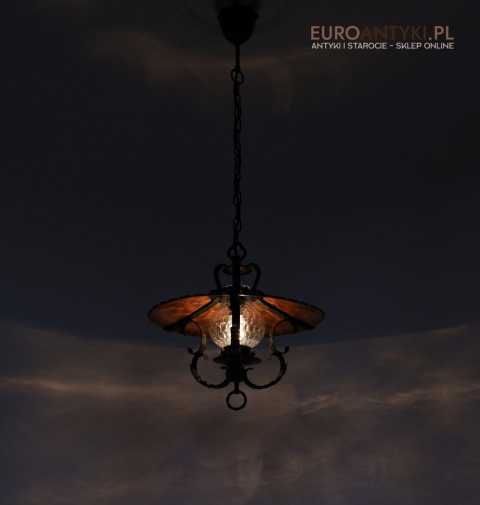 stylowa lampa rustykalna sufitowa zawieszana