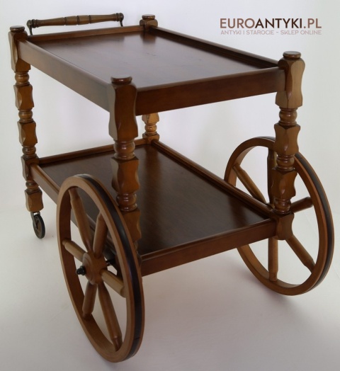 stylowy wózek drewniany retro