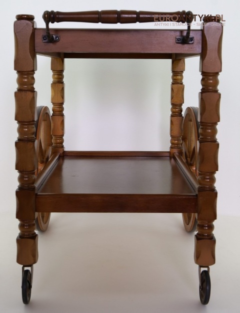 barek vintage rustykalny z mosiądzu i drewna