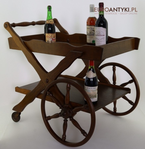 rustykalny barek dębowy vintage