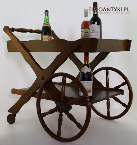 stylowy barek rustykalny z dębu