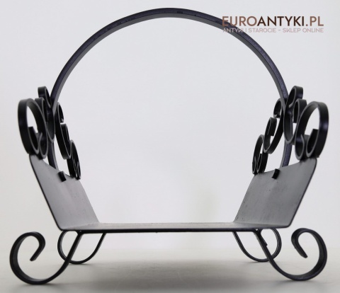 ciężki stojak na drewno retro