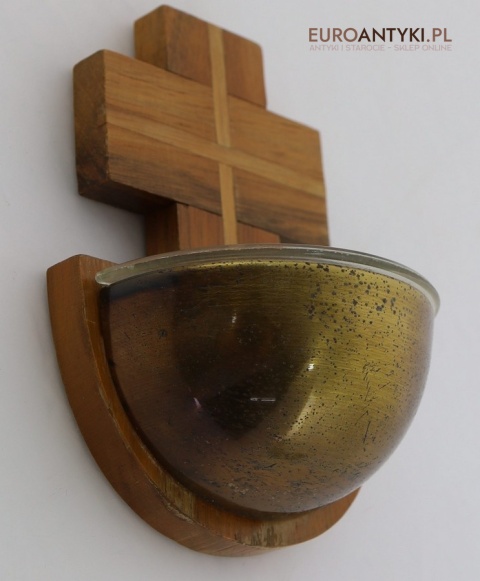 mosiężna czarka na wodę święconą