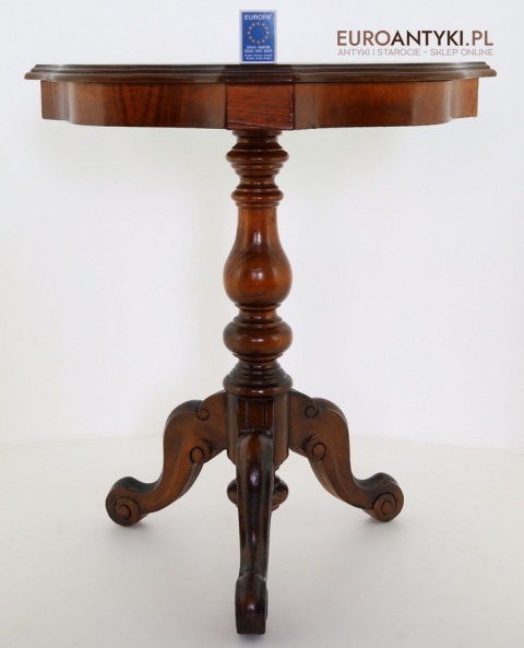 stolik retro elegancki intarsjowany