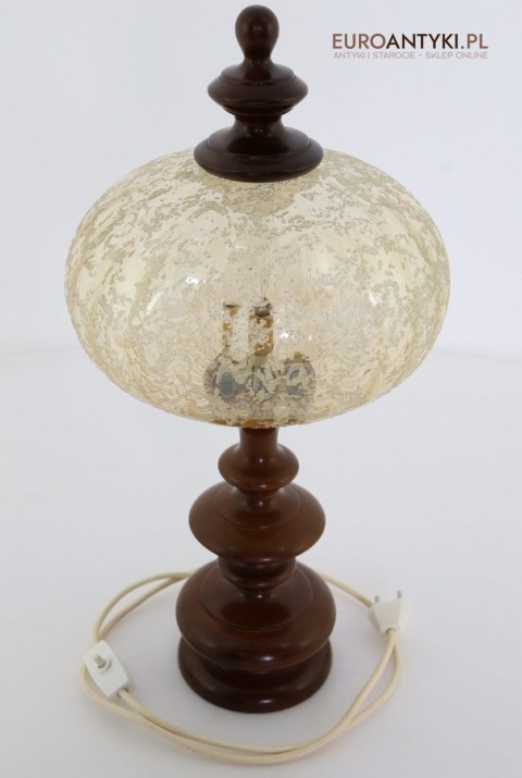 góralska lampa stołowa retro