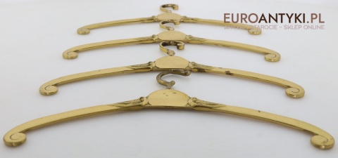 Zabytkowe wieszaki do garderoby z mosiądzu