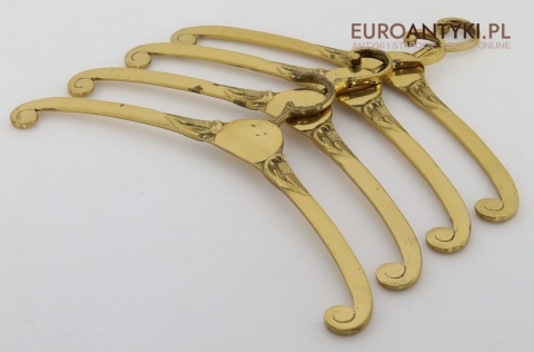 Masywne mosiężne wieszaki vintage z epoki