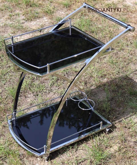 barek retro modernistyczny ze szkłem hartowanym