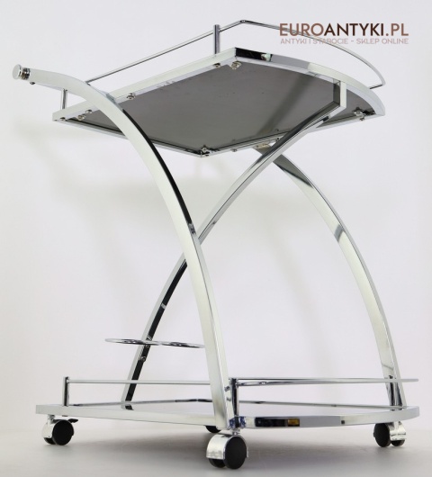 stylowy barek retro space age chrom szkło