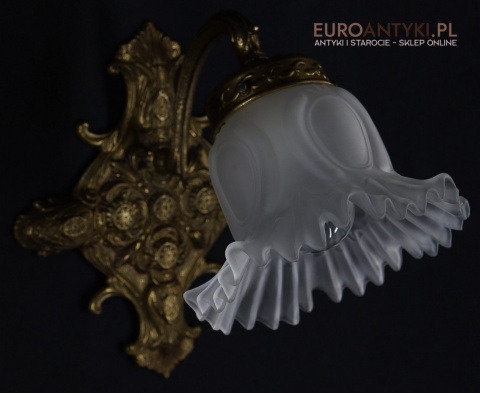 mosiężny kinkiet barokowo rokokowy