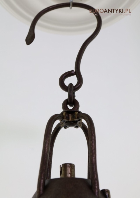 Lampa górnicza z hakiem vintage industrial