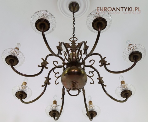 duży żyrandol pająk vintage z francji