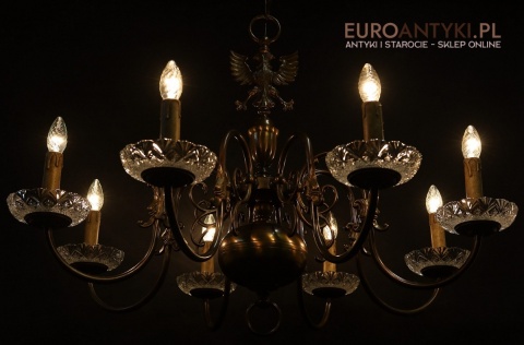 duży stylowy żyrandol pałacowy retro
