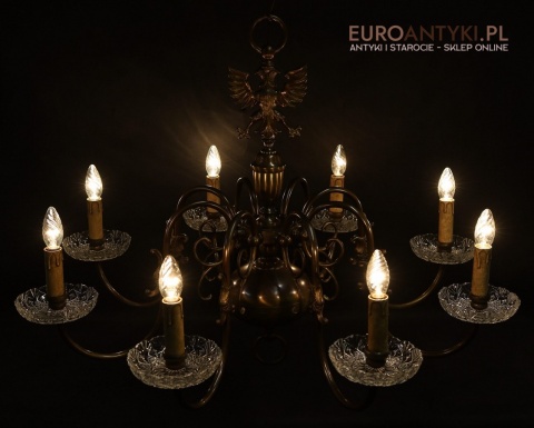 żyrandol antyczny duży xxl