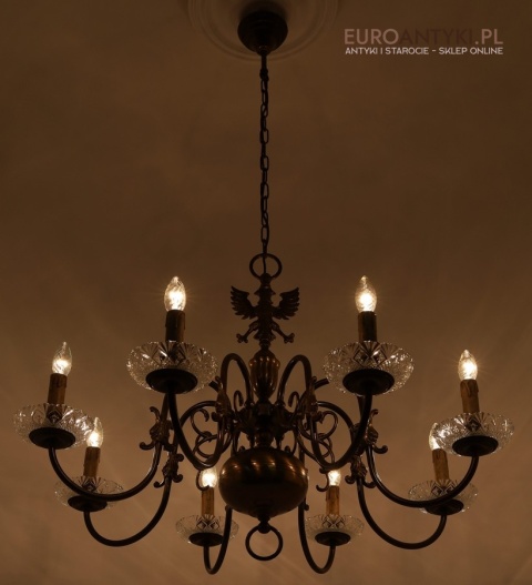 monumentalny żyrandol vintage