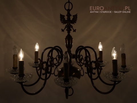 żyrandol retro z połowy xx wieku