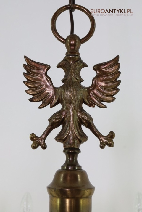 mosiężny orzeł w lampach