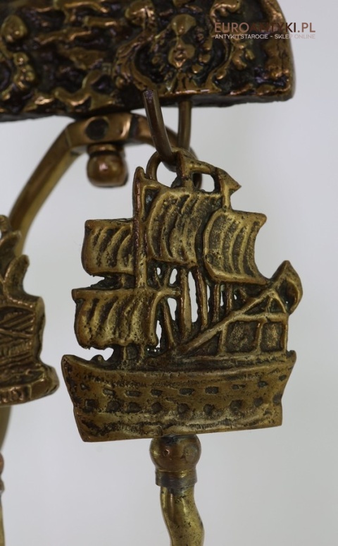 mosiężny stojak kominkowy dekoracyjny