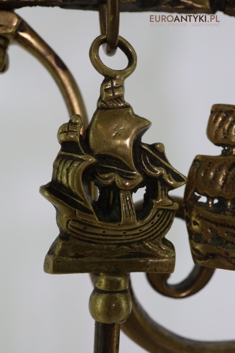 komplet kominkowy z motywem statku