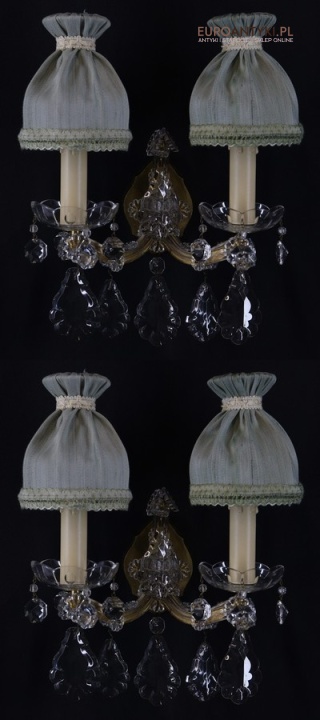 2 kinkiety Maria Teresa - Palme & Walter KG – luksusowe szkło vintage z epoki