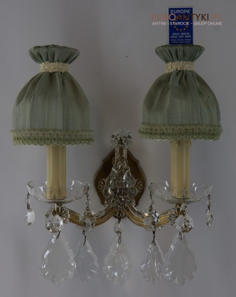 kinkiet antyczny szkło kryształ