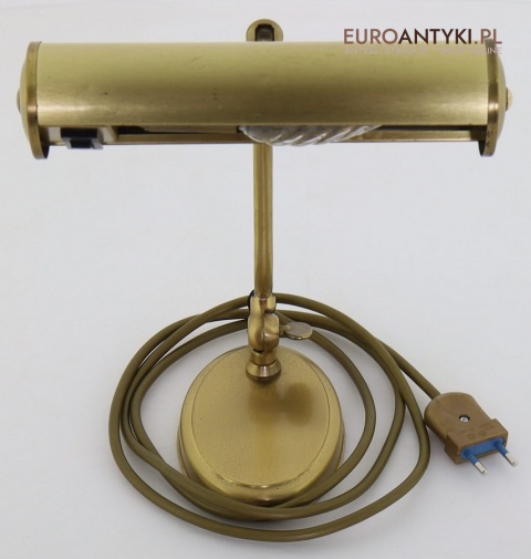 antyczna lampka bankierska z epoki