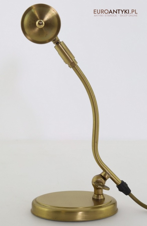 mosiężna lampa bankierska retro