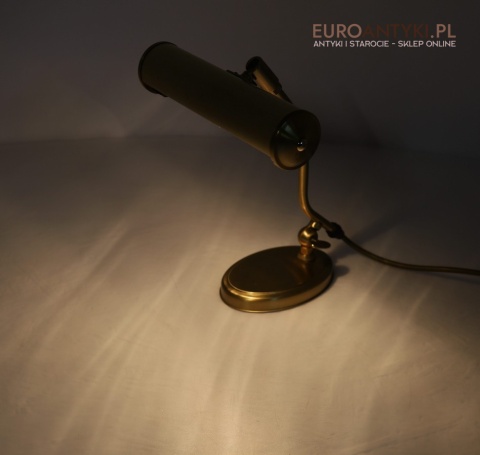 retro lampka biurkowa z mosiądzu