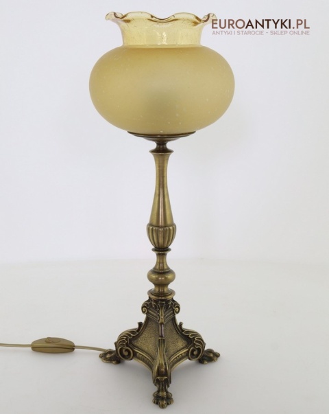 lampka stołowa vintage z brązu