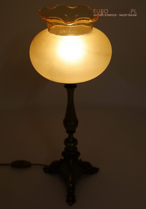 barokowa lampka stołowa z brązu