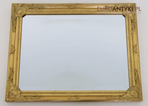 złocona rama retro ze szlifowaną taflą lustra dookoła