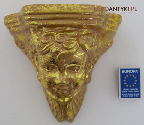 Antyczne wsporniki ścienne retro – złocone dekoracje vintage z motywami roślinnymi