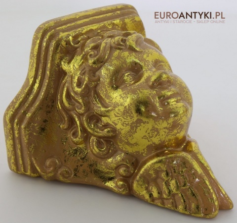 Antyczne wsporniki ścienne retro – złocone dekoracje vintage z motywami roślinnymi