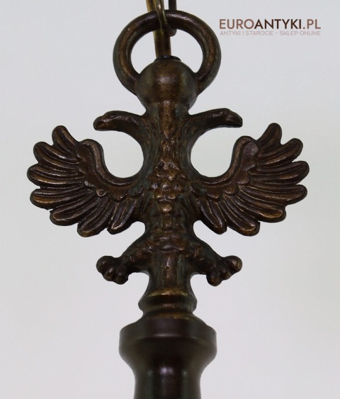 antyczny żyrandol pająk z orłem dwugłowym