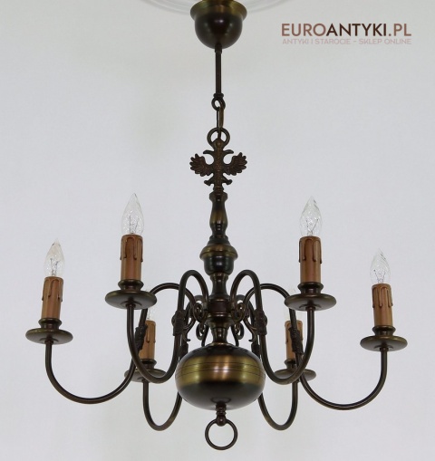 stylowy żyrandol vintage z patyną