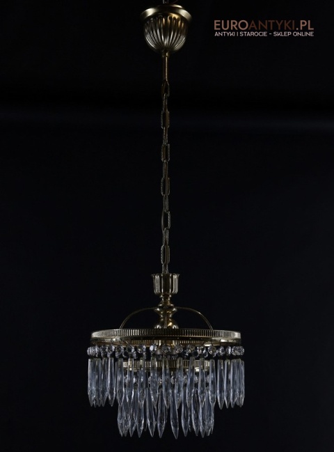 kryształowy zwis retro z francji