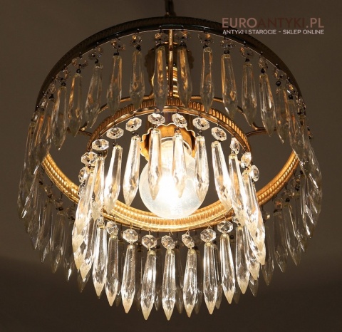 mały stylowy żyrandol kryształowy vintage