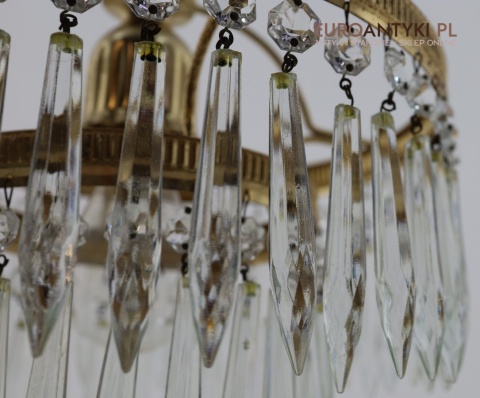 mały dekoracyjny zwis retro z kryształami