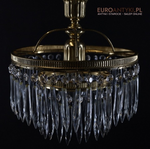 mały kryształowy dekoracyjny zwis retro