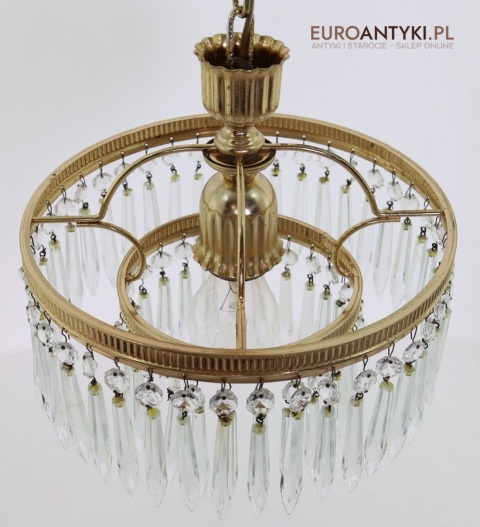 mały ozdobny żyrandol z kryształkami vintage